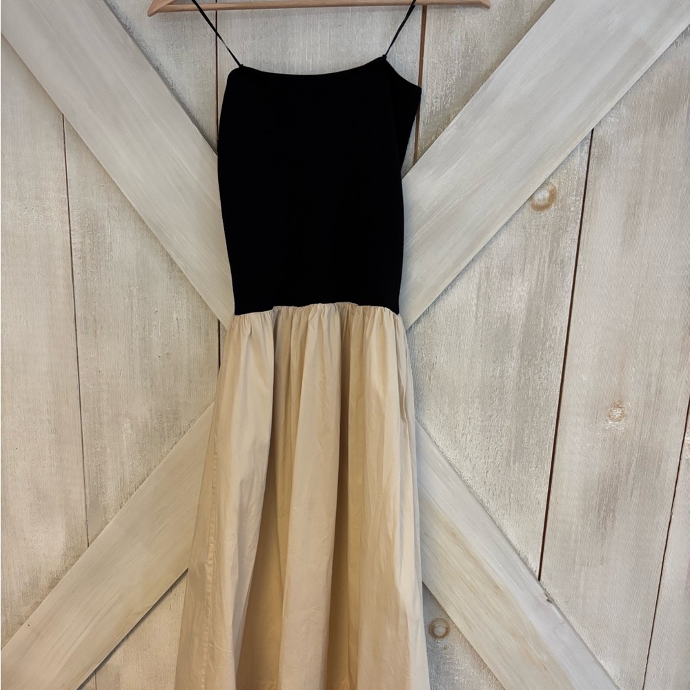 Pistola Strapless Black and Cream Dress
